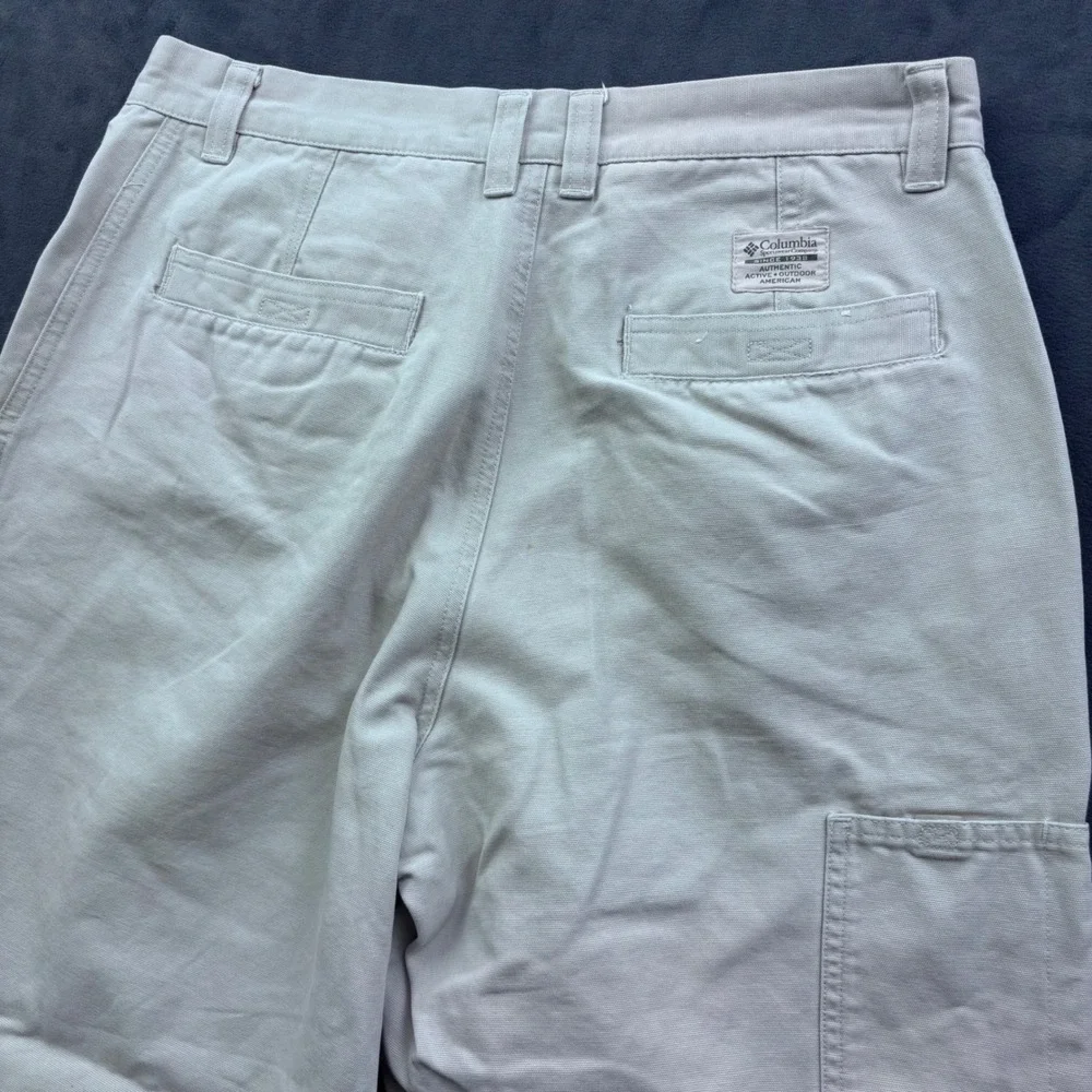 Columbia Sportswear Mens 32x28 Tan Canvas Utility Pants Khaki Workwear